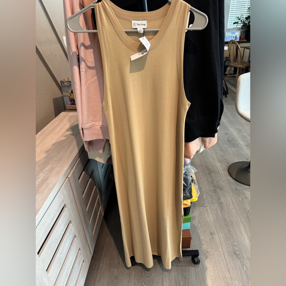 Sleeveless Tan Dress
